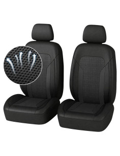 Fundas de Asiento de Coche Refrigerantes Carleef Negro