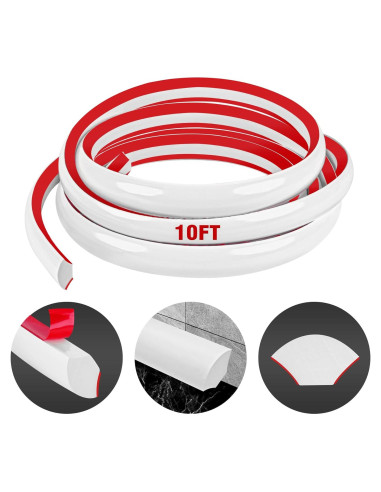 Moldura Flexible Autoadhesiva Miuwauer QRM 3.05m Blanco