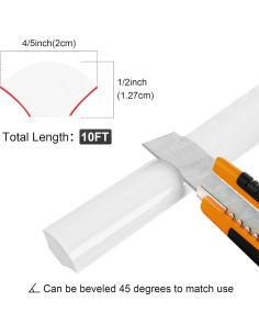 Moldura Flexible Autoadhesiva Miuwauer QRM 3.05m Blanco 2