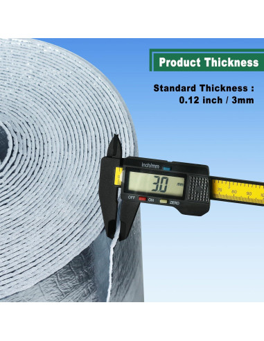 Aislamiento Reflectante Nasibey 3mm 30.48x3.05m para Techos y Paredes