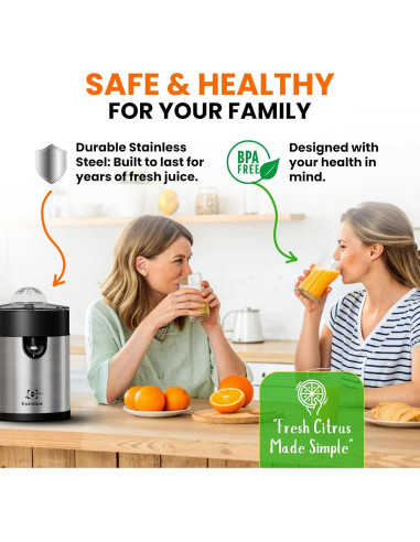 Exprimidor Eléctrico de Cítricos Eurolux ELCJ-2300 Acero Inoxidable