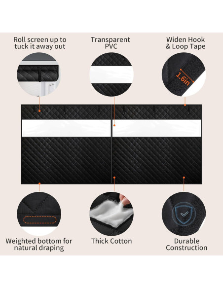 Cortina Térmica Aislante Homealexa para Puerta de Garaje 4.88m x 2.13m Cortina Térmica Aislante Homealexa para Puerta de Garaje 4.88m x 2.13m