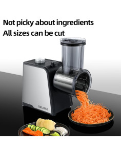 Cortadora eléctrica de verduras 5 en 1 GELANGS 300W acero inoxidable 2