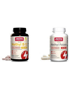 Suplemento Jarrow Methyl B-12 1000mcg y Folate 400mcg Vegano