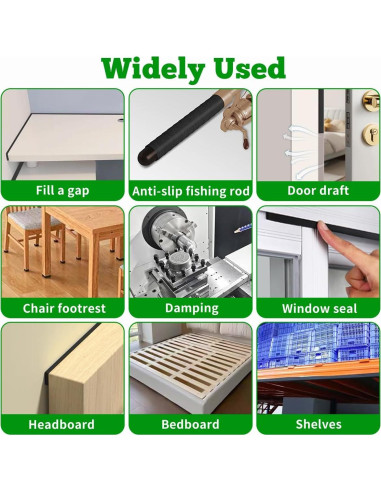 Burlete de Puerta KAIYUER 2 Rollos 10m Espuma Insonorizante