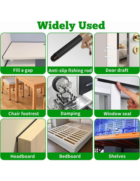 Burlete de Puerta KAIYUER 2 Rollos 10m Espuma Insonorizante