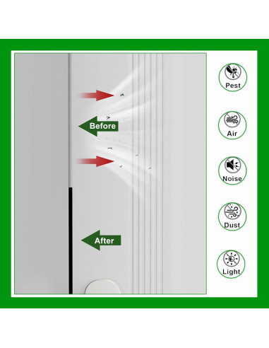 Burlete de Puerta KAIYUER 2 Rollos 10m Espuma Insonorizante