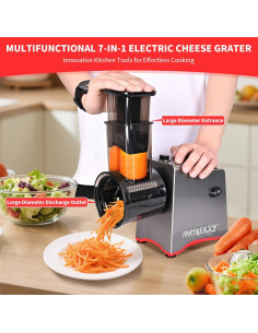 Rallador de Queso Eléctrico 7 en 1 PARTNERJOY 250W 2