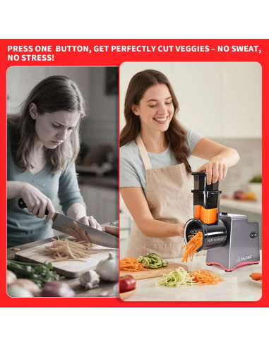 Rallador de Queso Eléctrico 7 en 1 PARTNERJOY 250W