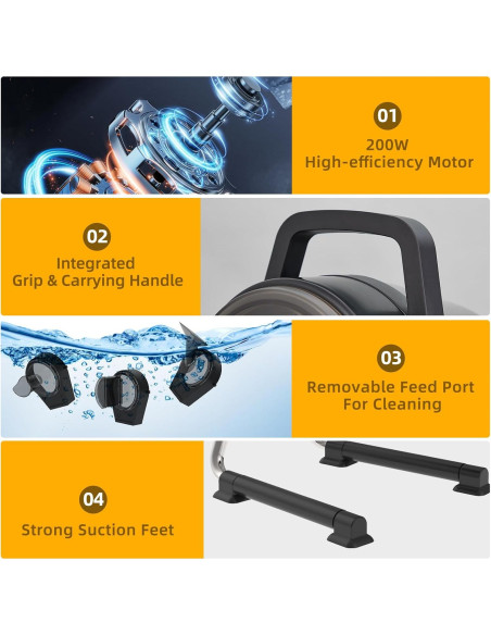 Picadora de Verduras Eléctrica TERUISI 200W 3 Funciones Ajustable