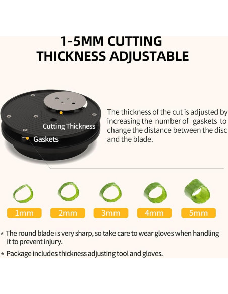 Picadora de Verduras Eléctrica TERUISI 200W 3 Funciones Ajustable