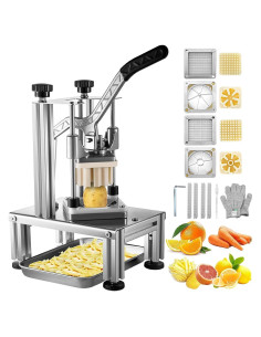 Cortadora de Papas Fritas VEVOR Comercial con 4 Cuchillas