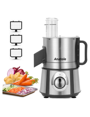 Cortador de Verduras Eléctrico Anatole 16 Tazas 300W Acero Inoxidable