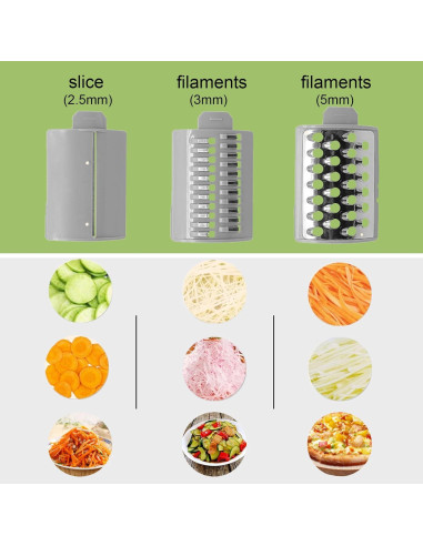 Cortador de Verduras Eléctrico VHV 1.47 kg Blanco