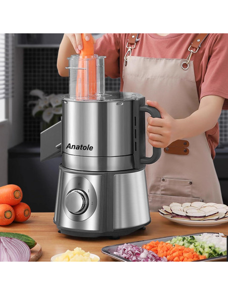 Cortador de Verduras Eléctrico Anatole 16 Tazas 300W Acero Inoxidable