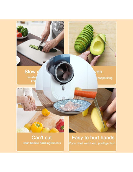 Cortador de Verduras Eléctrico VHV 1.47 kg Blanco