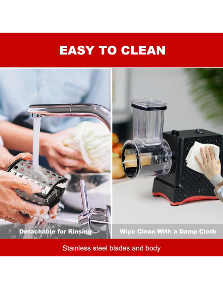 Rallador de Queso Eléctrico YOTAN 250W 6 en 1 Acero Inoxidable Rallador de Queso Eléctrico YOTAN 250W 6 en 1 Acero Inoxidable