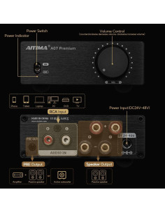 Amplificador AIYIMA A07 Premium 300W x 2 HiFi Clase D Mini 2