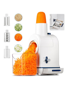 Rallador de Queso Eléctrico AAOBOSI 3 Cuchillas Inoxidable