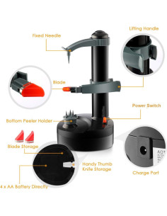 Pelador Eléctrico Automático TOPCHANCES para Frutas y Verduras 2