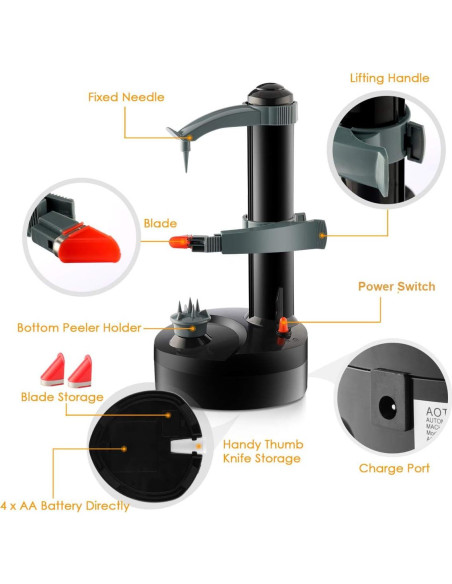 Pelador Eléctrico Automático TOPCHANCES para Frutas y Verduras