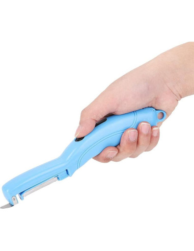 Pelador de Verduras Eléctrico Maxmartt Azul, Cuchilla Inoxidable