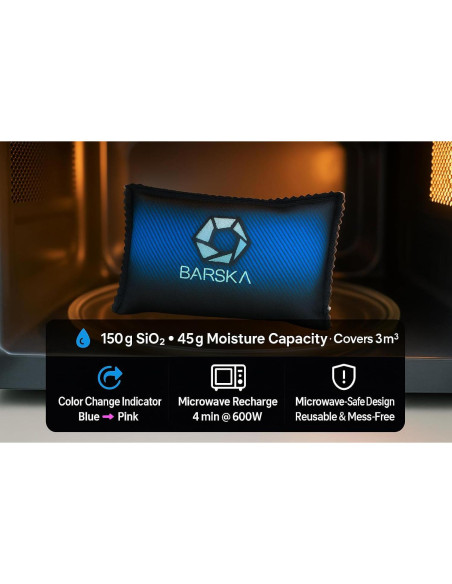 Deshumidificador Barska Azul - Absorbente de Humedad Portátil Deshumidificador Barska Azul - Absorbente de Humedad Portátil