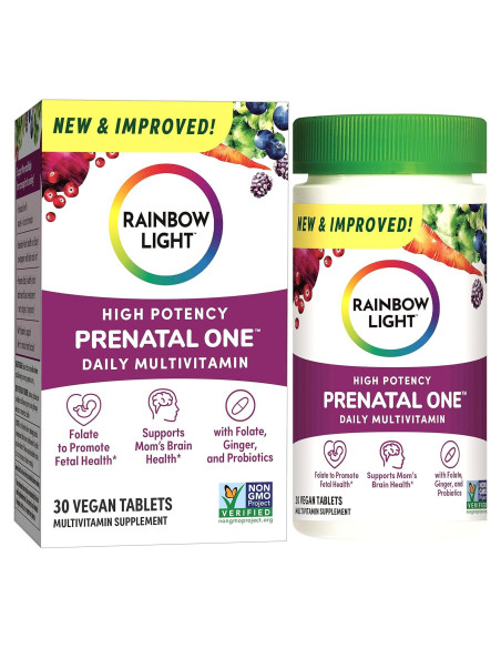 Multivitamina Prenatal Rainbow Light 30 Cápsulas Veganas