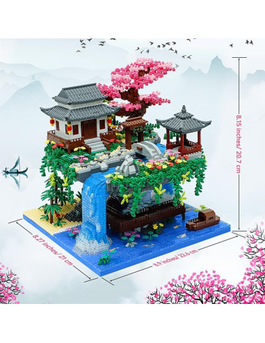 Juego de Construcción Estanque Flor Durazno CAMPIR 3320 Piezas