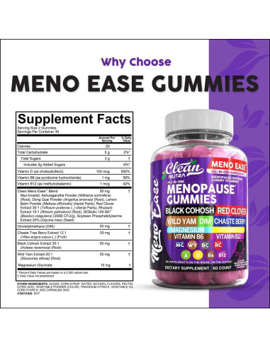 Suplemento Menopausia Gominolas Clean Nutraceuticals 45g