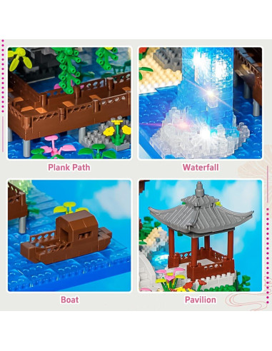 Juego de Construcción Estanque Flor Durazno CAMPIR 3320 Piezas