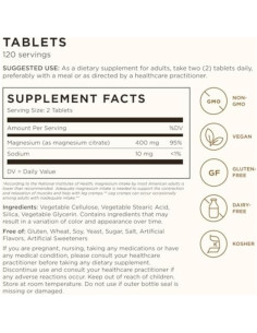 Citrato de Magnesio Solgar 120 Tabletas - Huesos Saludables 2