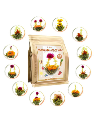 Té Floreciente FullChea - 12 Variedades de Fruta Premium