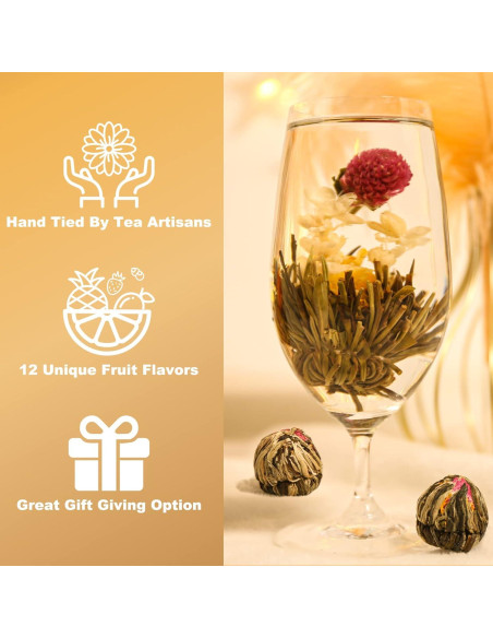 Té Floreciente FullChea - 12 Variedades de Fruta Premium