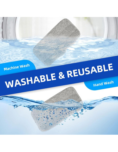 4 Almohadillas de Vapor Reutilizables OuhDvgny para Limpiador SLSM-001