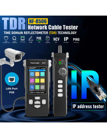 Probador de Cable de Red ZHOUCE NF-8506 TDR Multifuncional