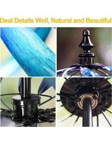 Girador de Viento Cinético LimeHill 210 cm Azul Metal