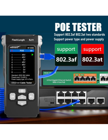 Probador de Cable de Red ZHOUCE NF-8506 TDR Multifuncional