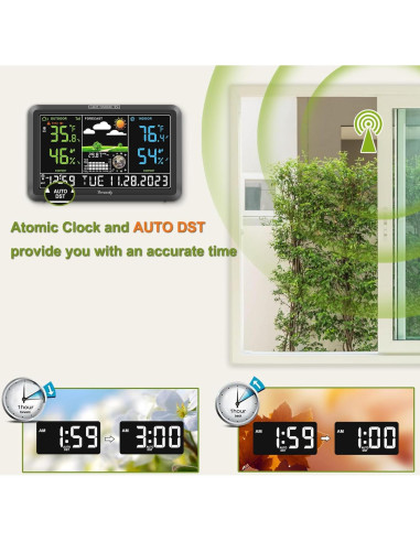 Estación Meteorológica DreamSky Inalámbrica con Reloj Atómico