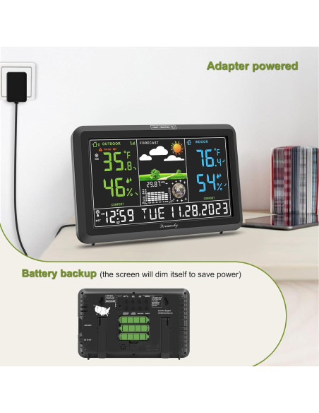 Estación Meteorológica DreamSky Inalámbrica con Reloj Atómico