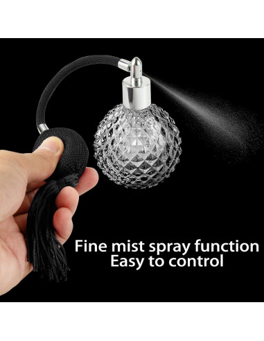 Botella de Perfume Vintage Lamoutor 100ml Negra Recargable