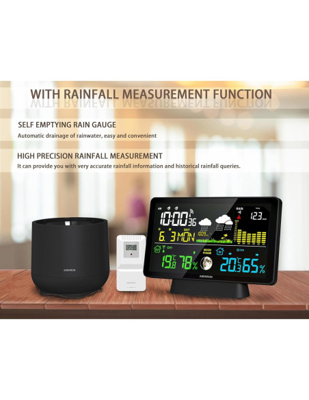 Estación Meteorológica Asenron con Pluviómetro Digital 5065-3S