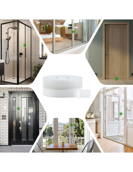 Tira de Sellado de Silicona Sencico 5.03m x 3.56cm Transparente Tira de Sellado de Silicona Sencico 5.03m x 3.56cm Transparente