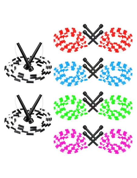 Cuerda de Salto Zubebe Ajustable 2.4m con Cuentas - 10 Piezas