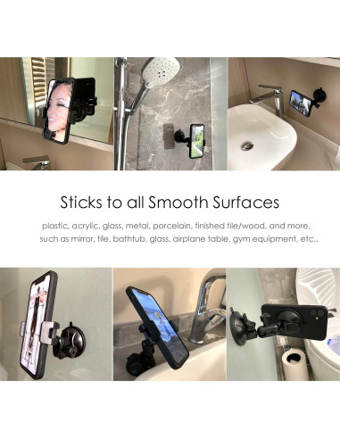 Soporte para Teléfono de Ducha QL SH10 con Ventosa 360