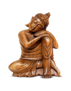 Estatua de Buda Durmiendo G6 Collection 21.6 cm Madera Hecha a Mano