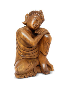 Estatua de Buda Durmiendo G6 Collection 21.6 cm Madera Hecha a Mano 2