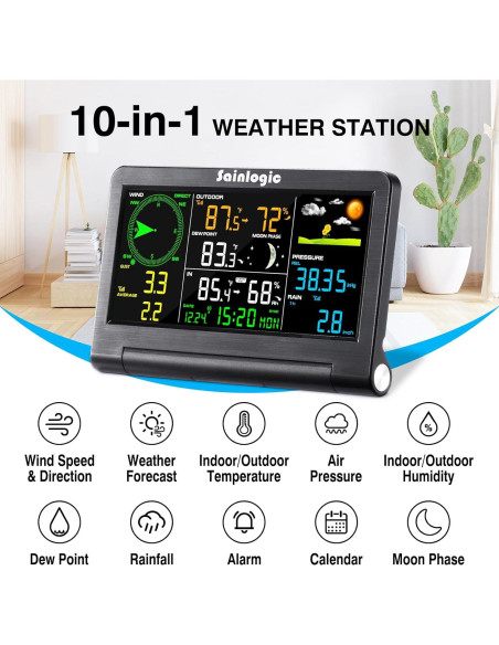Estación Meteorológica Sainlogic WS-089 Inalámbrica Interior Exterior