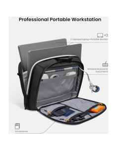 Maletín tomtoc para laptop 15.6" y monitor portátil 2