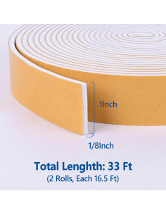 Cinta de Espuma Autoadhesiva Kikerike 1cm x 0.33cm x 10.06m 2